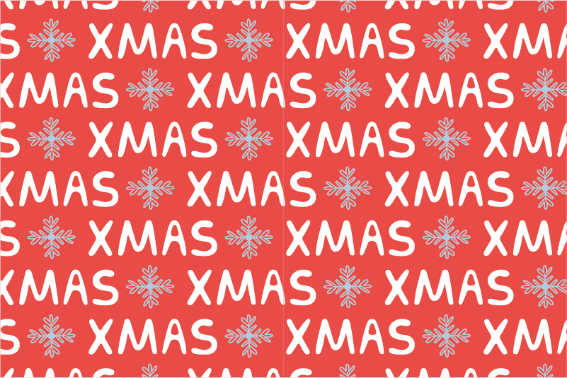 Tischset weihnachten festliches rotes xmas-muster - TenStickers