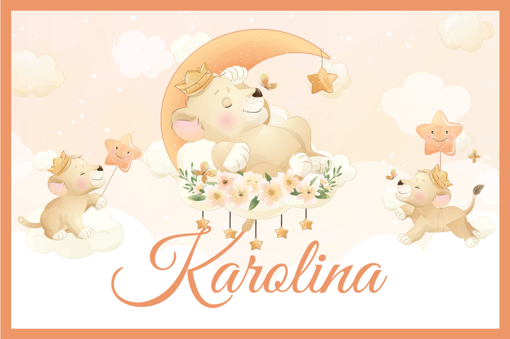 Tischset kinder mit verspielten löwenbabys - TenStickers