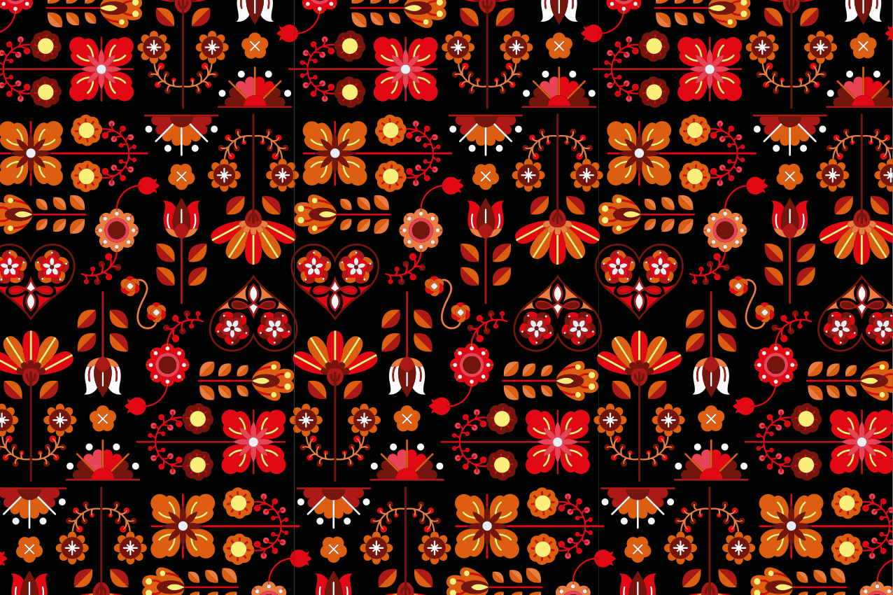 Tischsets originell lebendige botanische komposition - TenStickers