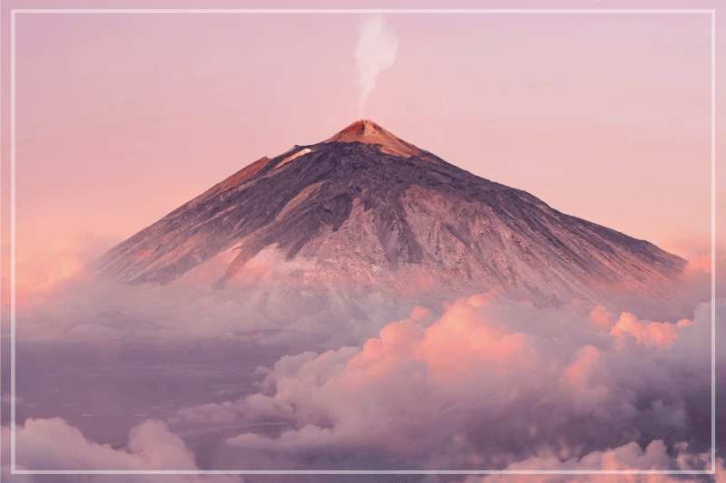 Tischset modern vulkanberglandschaft - TenStickers