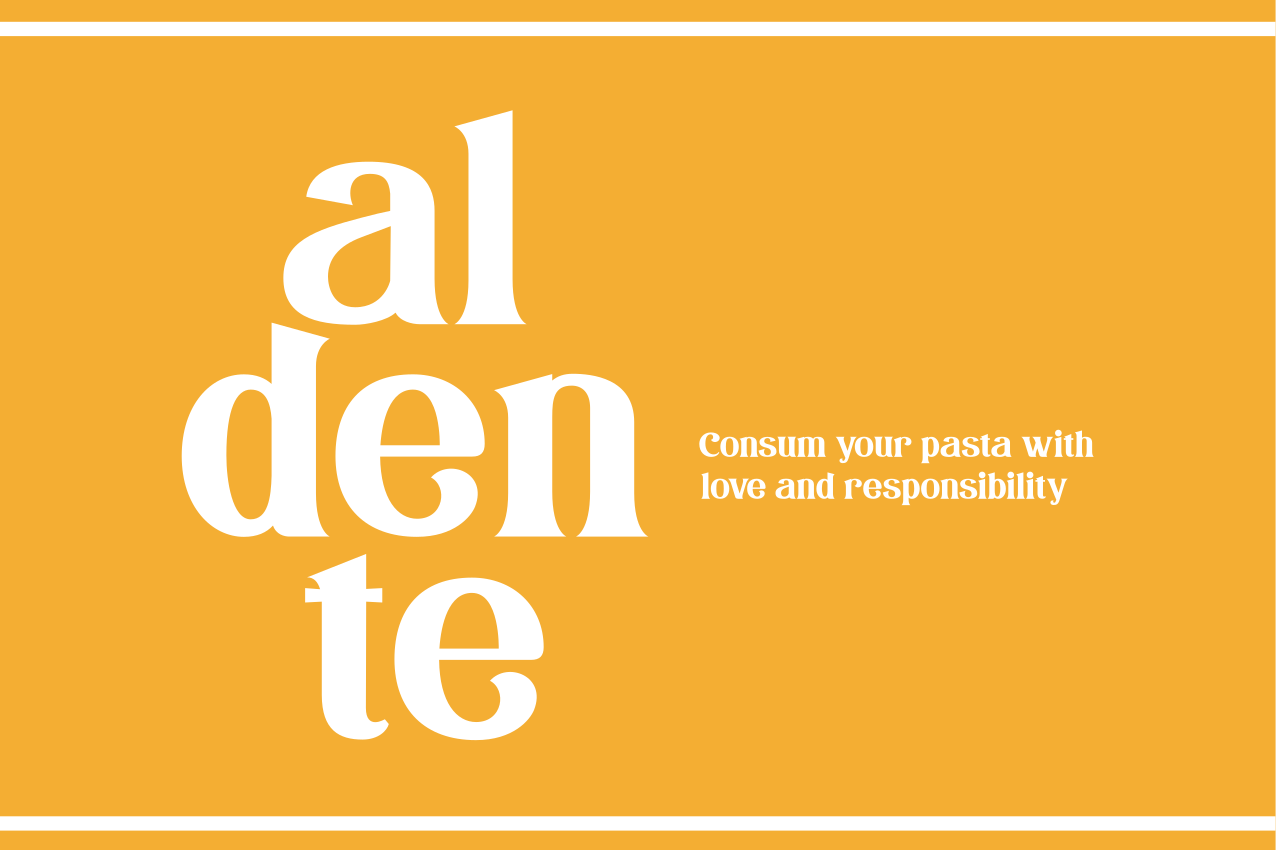 Tischset text aldente küchenmerker - TenStickers