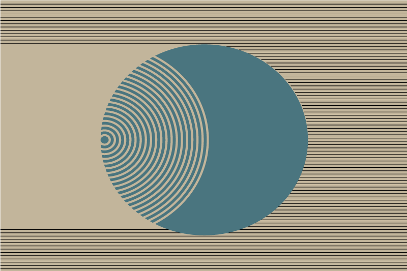 Tischset modern mit geometrischem kreis-motiv - TenStickers