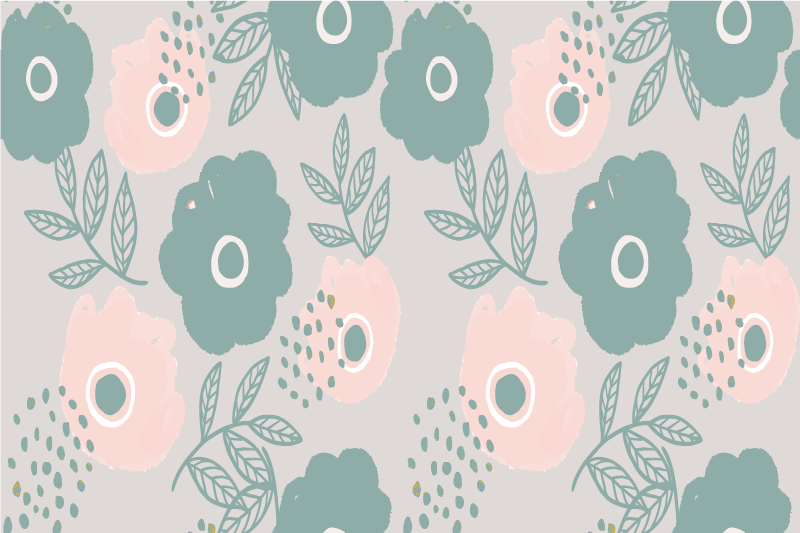 Tischset text mit floralem zitat hintergrund - TenStickers