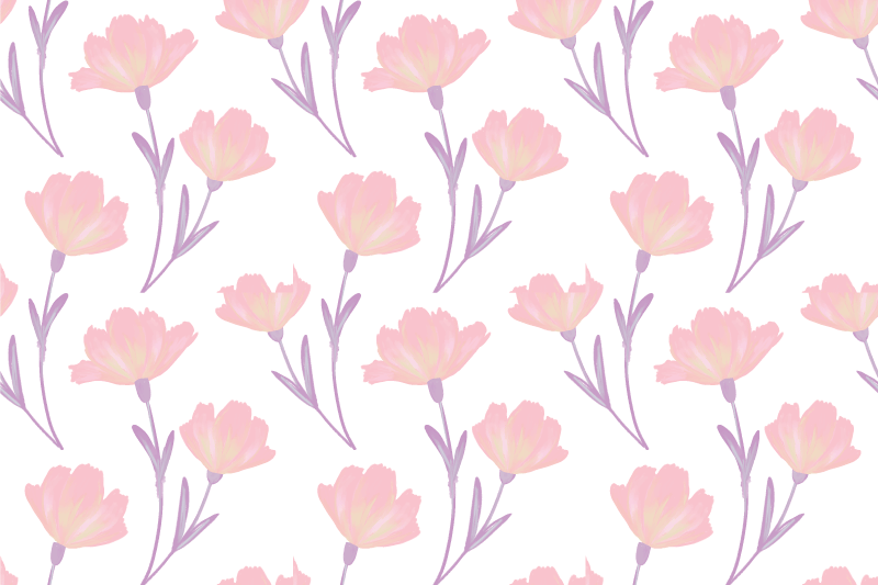Tischsets originell im pinken blumen-design - TenStickers
