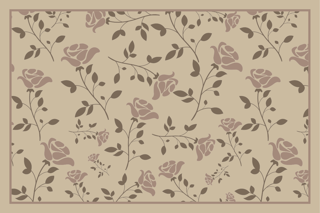 Tischset textur mit floralem botanischen muster - TenStickers