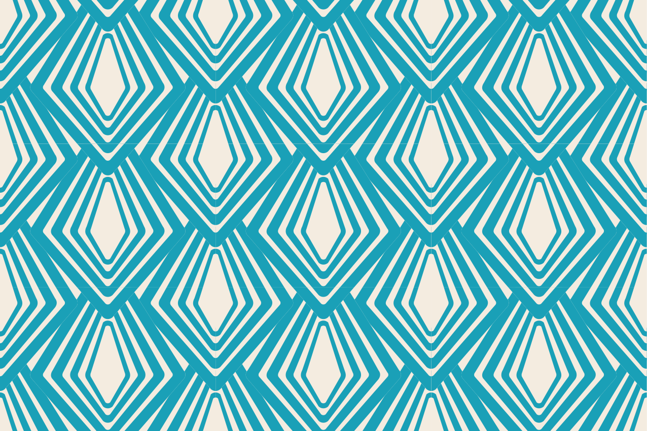 Tischset modern geometrisches blaues muster - TenStickers