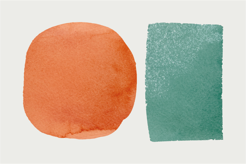 Tischset textur in abstrakten farbklecksen - TenStickers