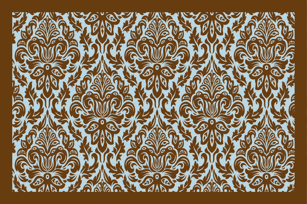 Tischset textur mit filigranem blumenemblem - TenStickers