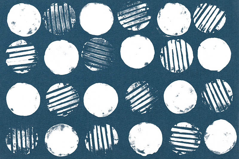 Tischset textur mit geometrischem kreismuster - TenStickers