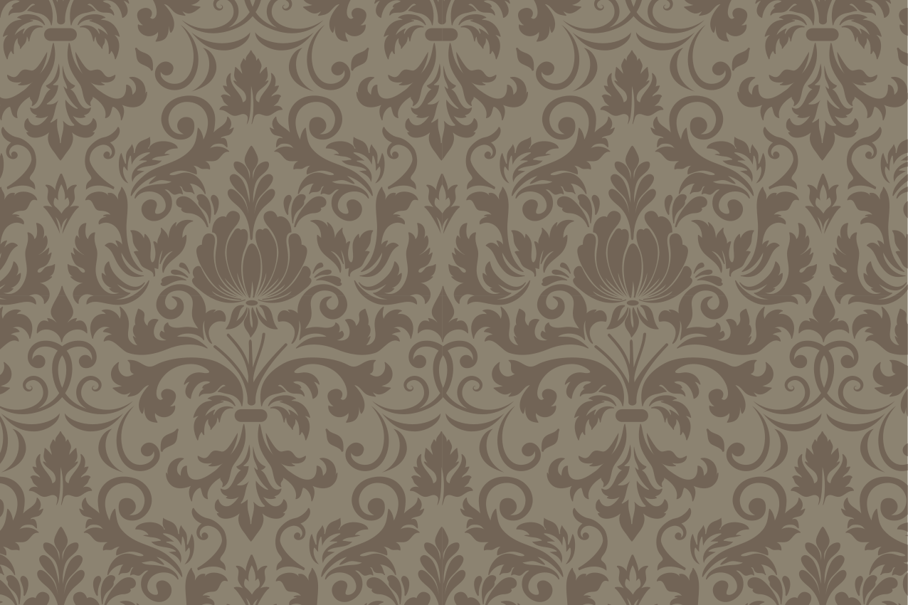 Tischset textur mit filigranem botanischen design - TenStickers