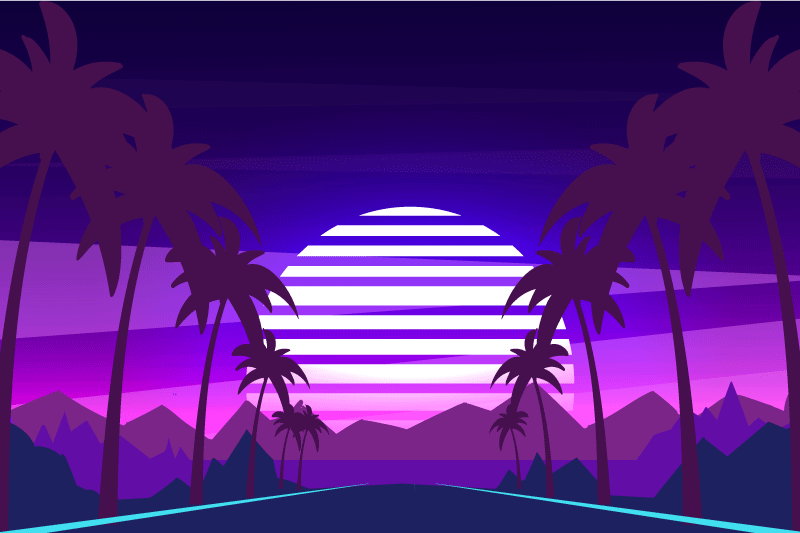 Modernes tischset tropischer sonnenuntergang - TenStickers