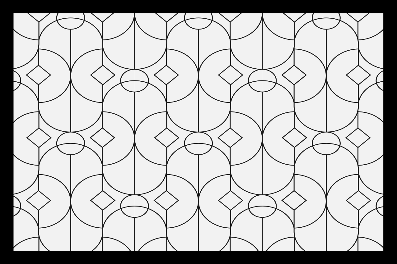 Tischset modern im geometrischen musterstil - TenStickers