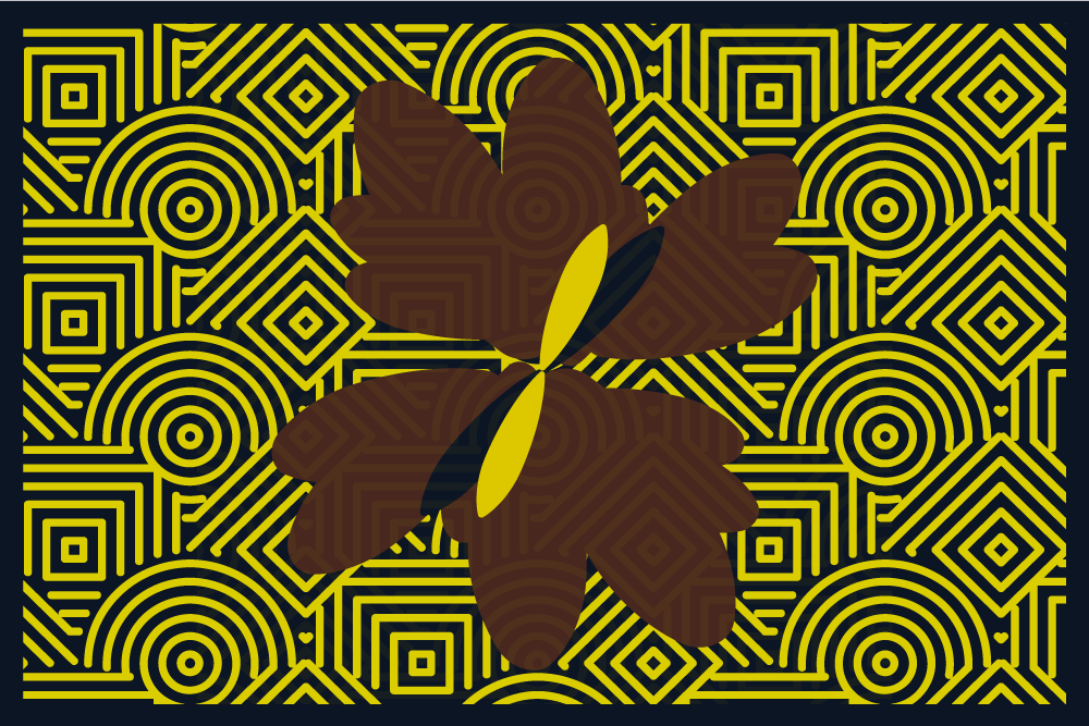 Tischset textur abstrakte geometrische blume - TenStickers