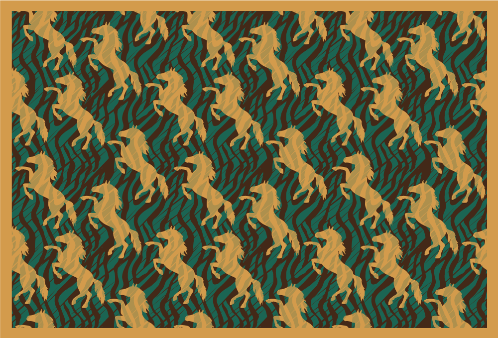 Tischsets originell mit mutigem einhornmuster - TenStickers