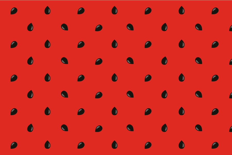 Tischsets originell mit wassermelonenkerne-muster - TenStickers