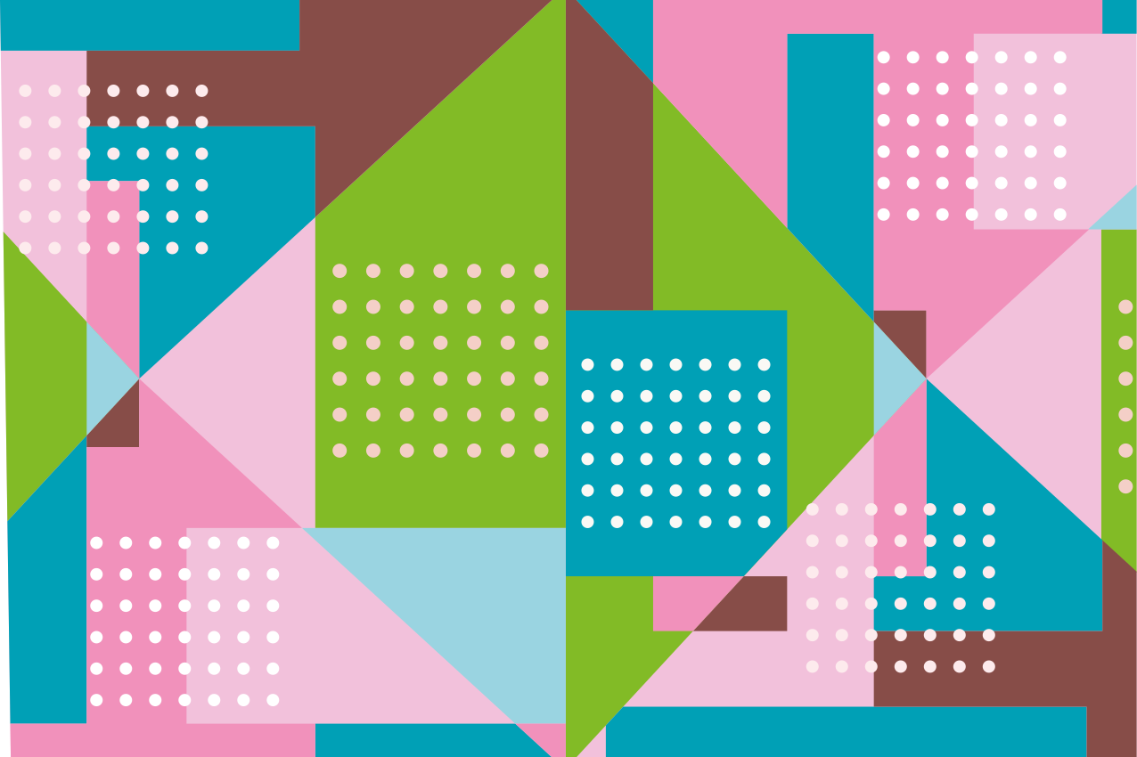 Tischset modern mit lebendigem geometrischem design - TenStickers