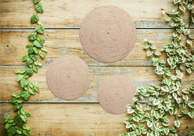 Tischset modern mit natürlichem untersetzer set - TenStickers