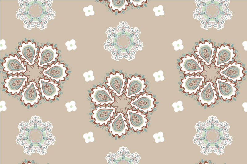 Tischset textur mit eleganten blumenmustern - TenStickers