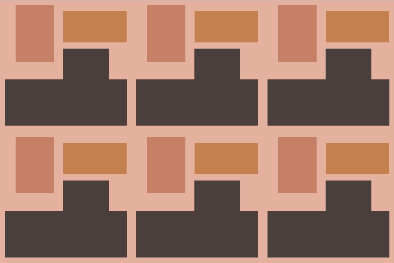 Tischset modern abstrakte geometrische anordnung - TenStickers