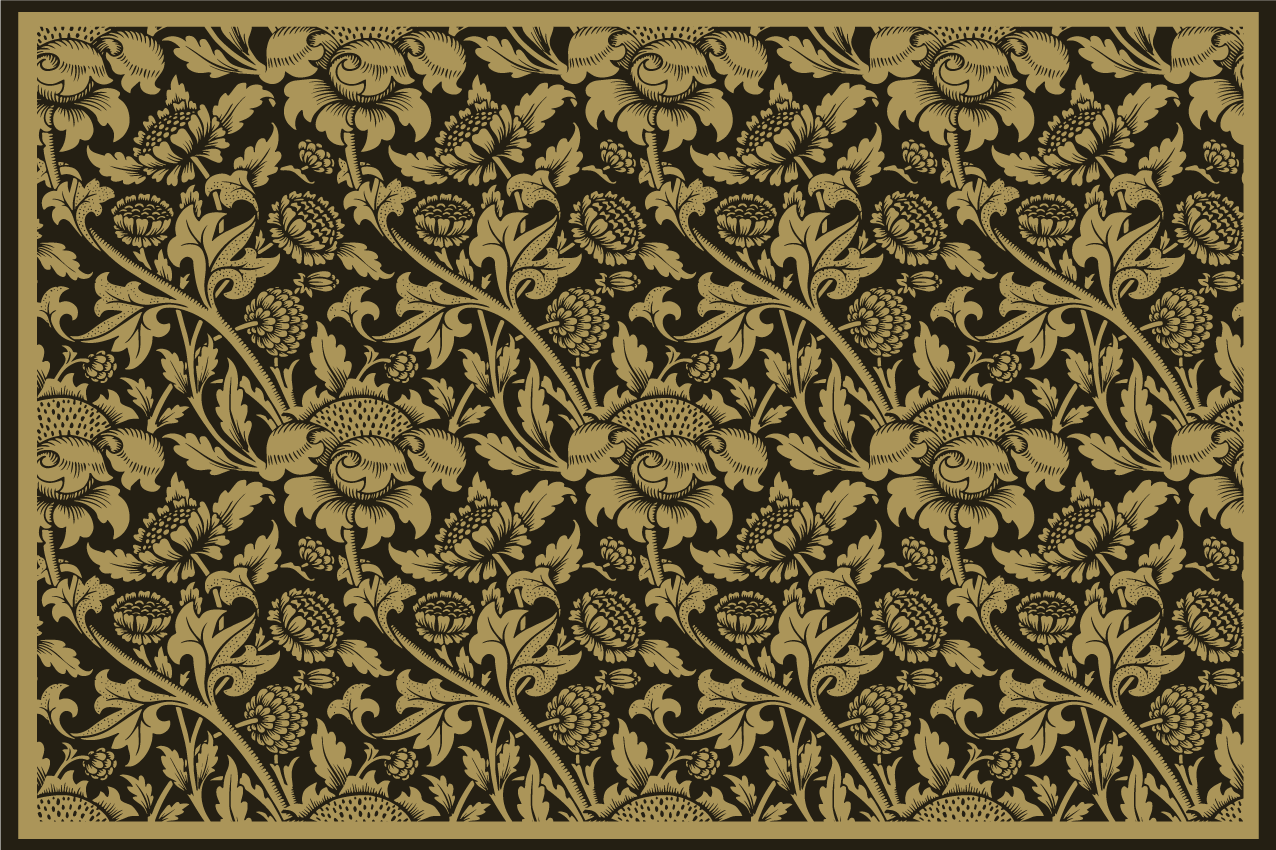 Tischset elegant botanische eleganz - TenStickers