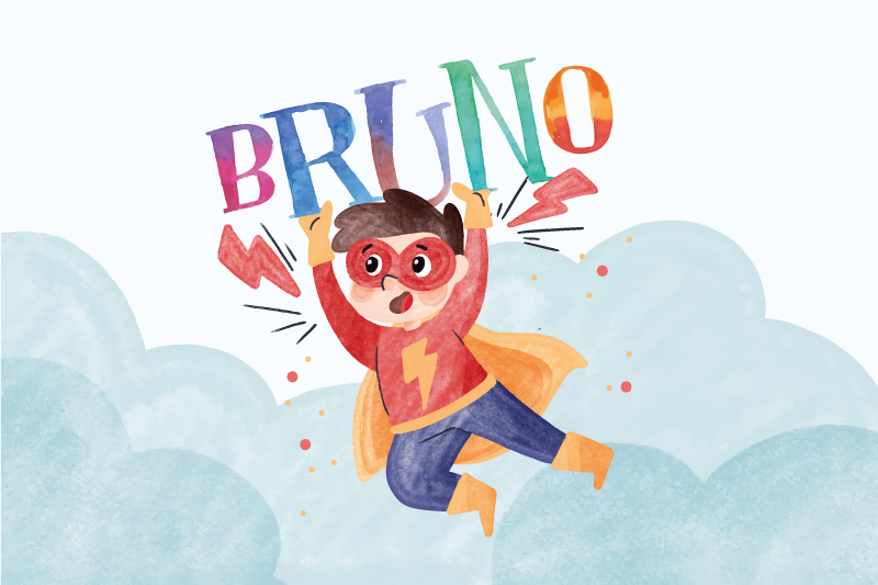 Tischset Kinder Aquarell super Kind - TenStickers