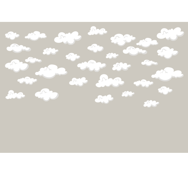 Fototapete Babyzimmer wolken muster - TenStickers