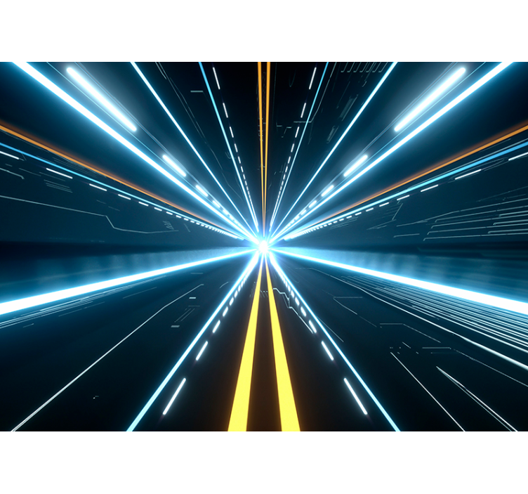 Futuristische Flur 3D Wand Bildtapete - TenStickers