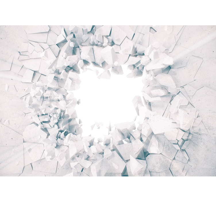 Zerschlagene Wand 3D-Effekt Fototapete - TenStickers