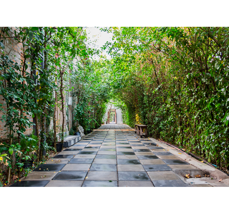 3D Herbst Garten Fototapete - TenStickers