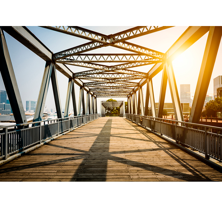 3D Effekt Brücke Wandtapete - TenStickers