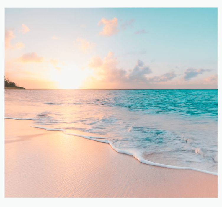 Fototapete Meer ruhiges sonnenuntergangsdesign - TenStickers