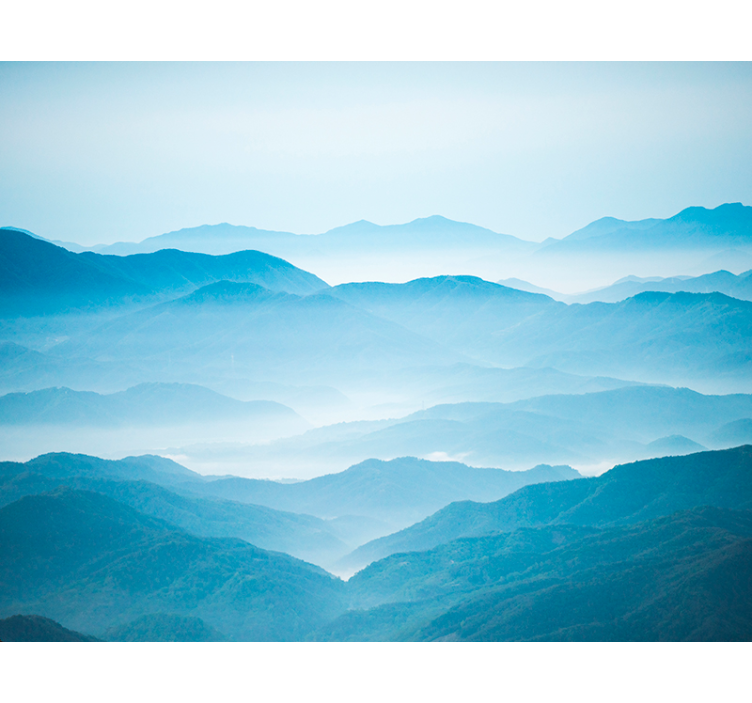 Fototapete Berge neblige Berglandschaft - TenStickers