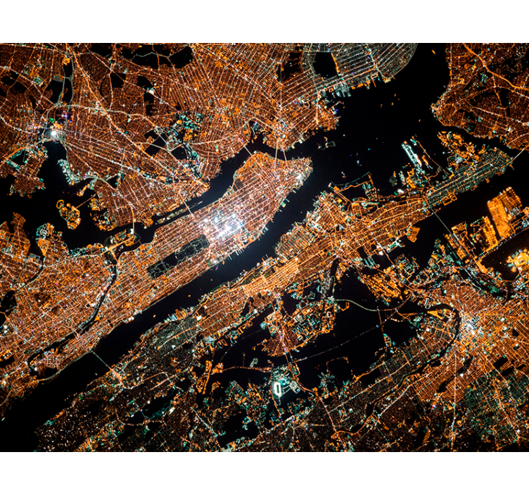 Manhattan von oben New York Wandtapete - TenStickers