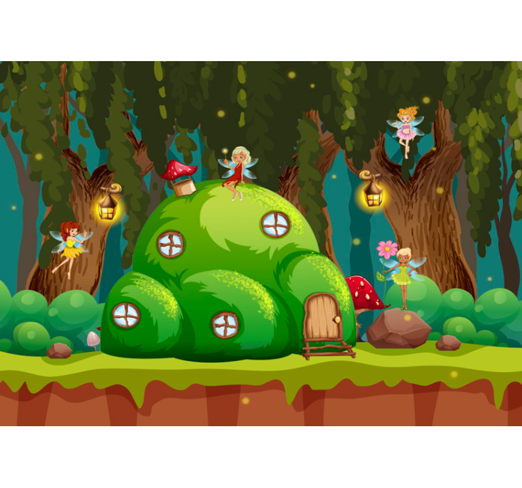 Kinder Fototapete Welt der Feen - TenStickers
