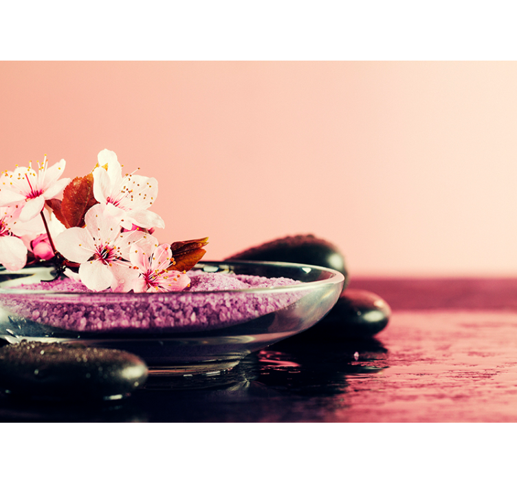 Orchideen in Schale Blumen Fototapete - TenStickers