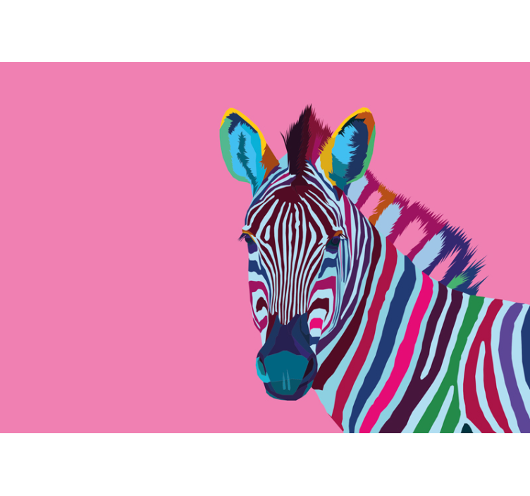 Fototapete Zebra Zebra pop art - TenStickers