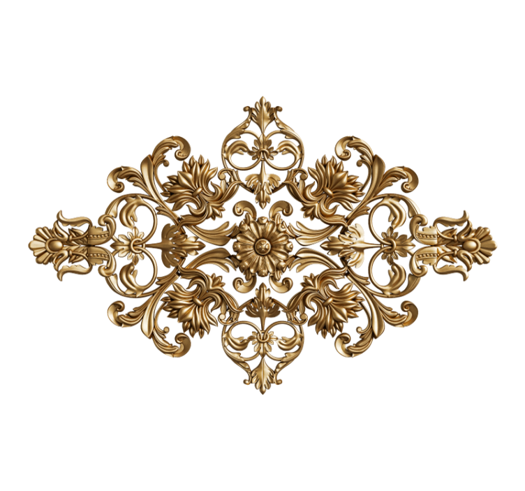 Fototapete klassische kunst mit verschnörkeltem blumenmuster - TenStickers