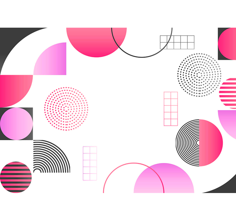 Fototapete abstrakt design mit geometrischen formen - TenStickers