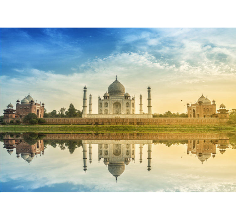 Fototapete städte taj mahal spiegelbild - TenStickers