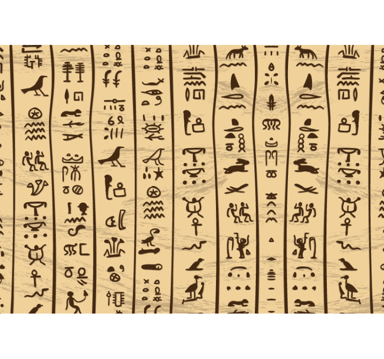 Fototapete Wohnzimmer ägyptische hieroglyphen - TenStickers