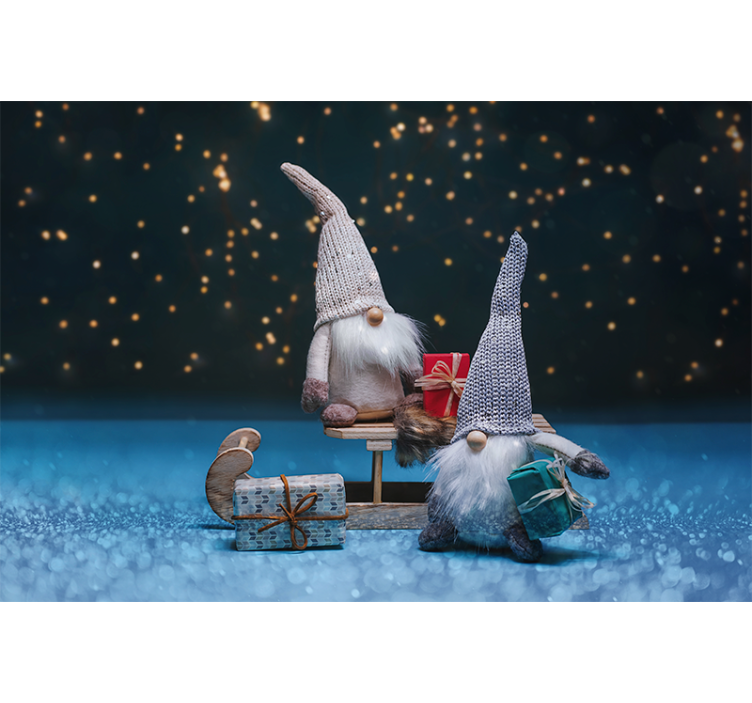 Fototapete weihnachten festliche gnome feier - TenStickers