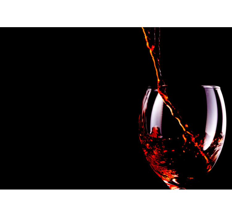 Fototapete musik mit fließendem weinspritzer - TenStickers