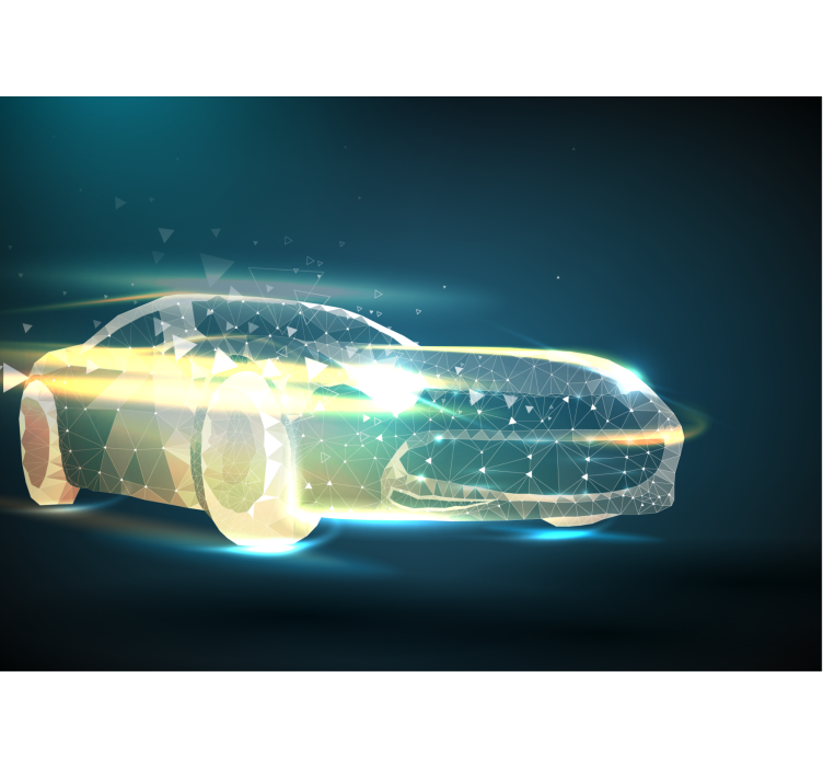 Fototapete fahrzeuge geometrische autobewegung - TenStickers