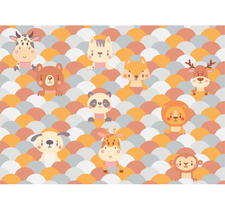 Fototapete Tiere süße tiergesichter - TenStickers