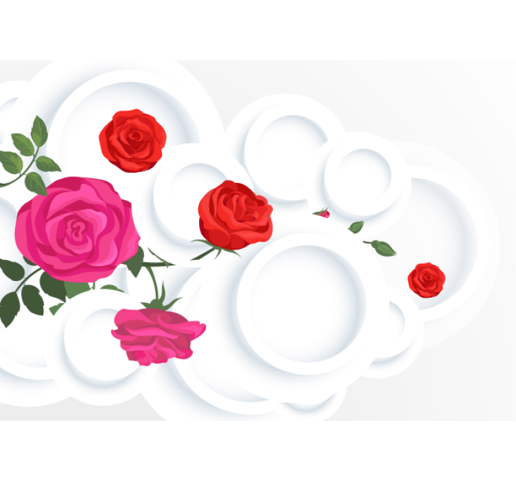 Fototapete Blumen rosen-blumenarrangement - TenStickers