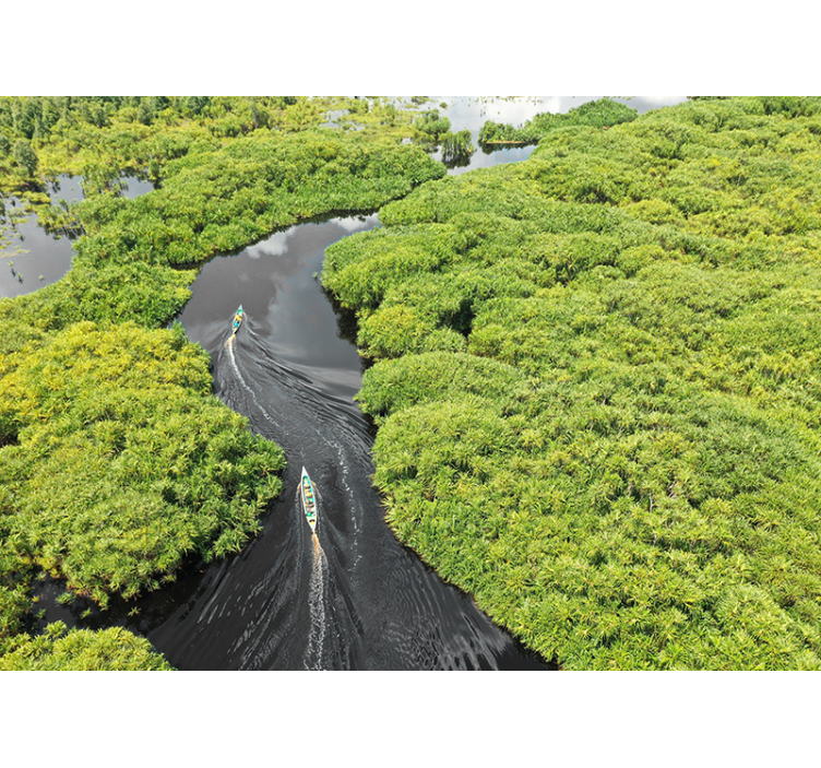 Fototapete Landschaft malerische flussfahrt - TenStickers