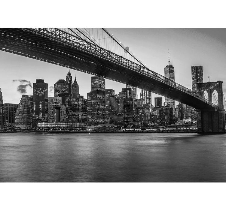 Fototapete new york brooklyn bridge stadtlandschaft - TenStickers