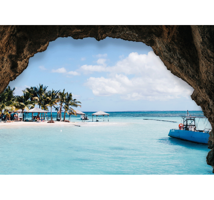 Fototapete landschaft tropische küstenansicht - TenStickers