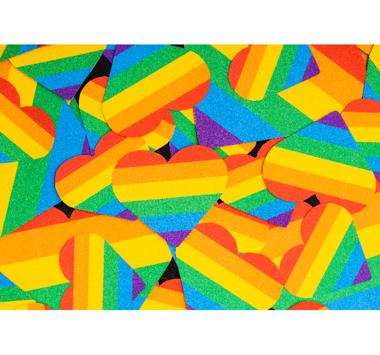 Fototapete liebe mit bunten herzmustern - TenStickers