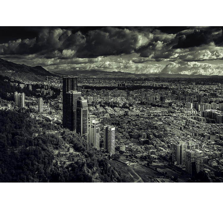 Fototapete Städte bergblick stadtbild - TenStickers